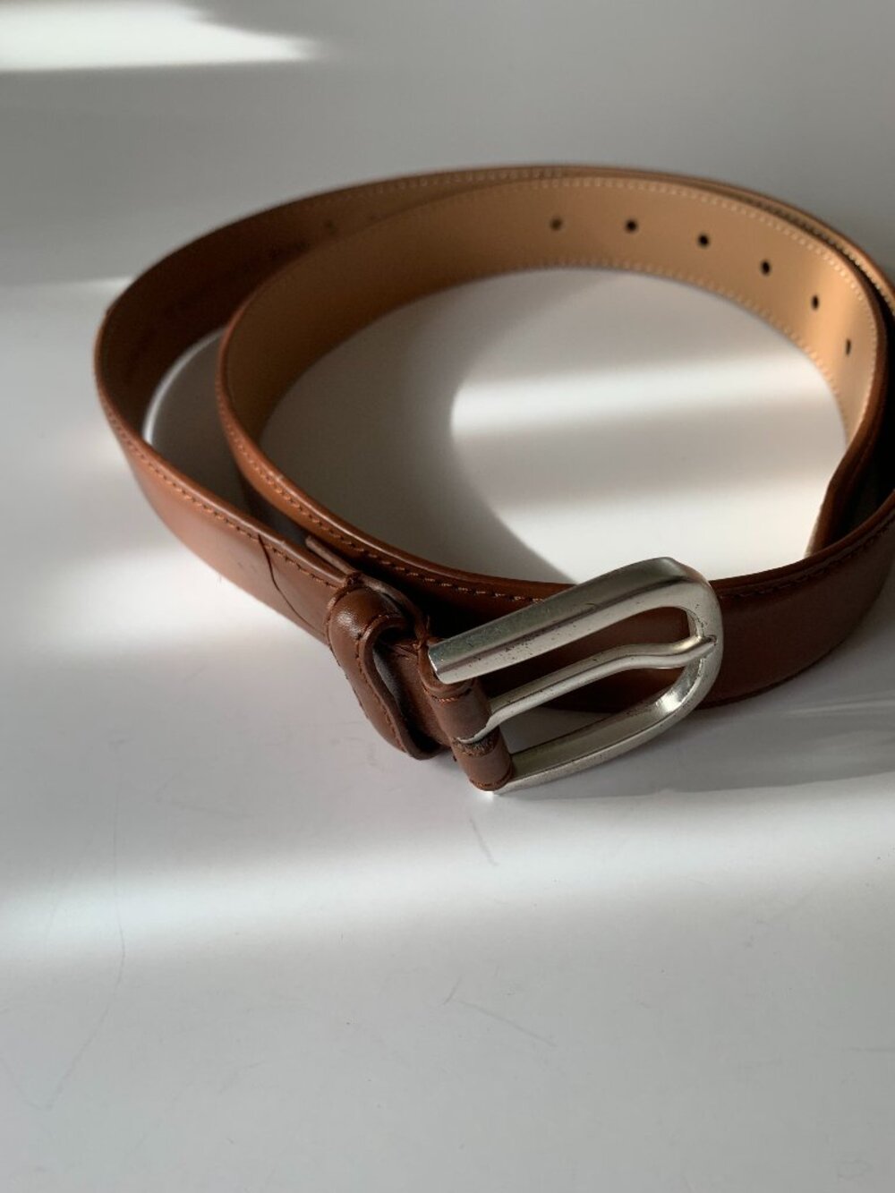 United Leather Genuine Leather Belt Brown Size 38 Classic Casual Dress